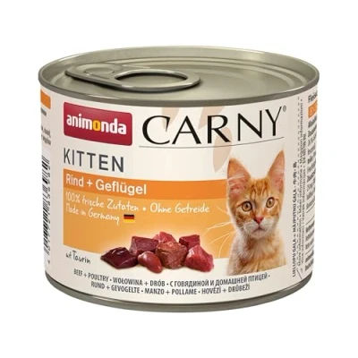Afbeelding van 12 x 200 g Gevogelte cocktail Kitten animonda Carny Kattenvoer