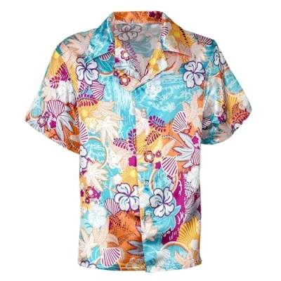 Afbeelding van Widmann Hawaii &amp; Carribean Tropisch Kostuum Shirt Koele Magnum Man Multicolor Small Carnavalskleding Verkleedkleding
