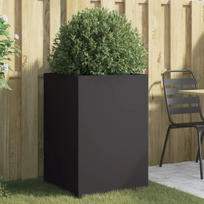 Afbeelding van Plantenbak 52x48x75 cm koudgewalst staal zwart