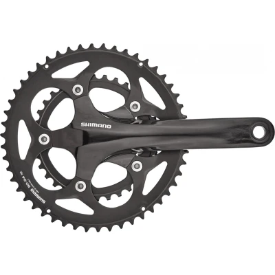 Afbeelding van Crankstel 2 x 10 speed Shimano Road FC RS400 175/50 34 holle as zwart