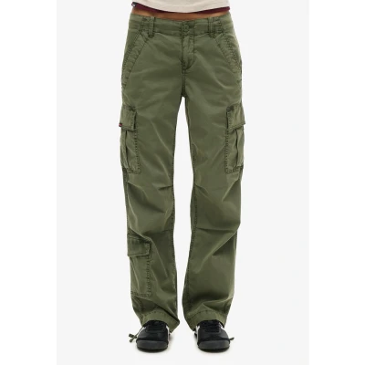 Afbeelding van Superdry Straight Cargobroek, Dames, Maat: 28, Thyme green