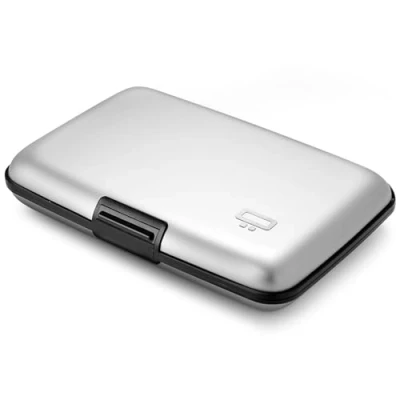 Afbeelding van Ögon Designs Smart Case portemonnee met RFID bescherming, compact, minimalistisch, voor dames en heren, zilver., Taille unique