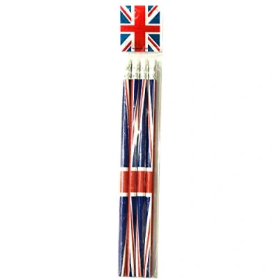 Afbeelding van HENBRANDT Potloden met gum, motief: Union Jack, 16 stuks