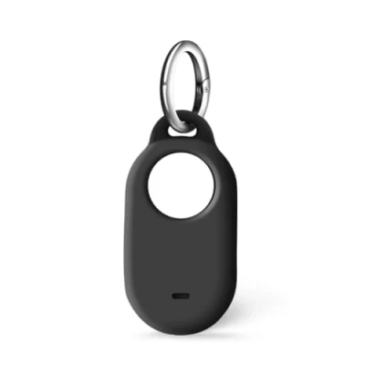 Afbeelding van ISKIP Samsung SmartTag2, siliconen hoes, compatibel met Galaxy Smart Tag2, SmartTag2 hoes sleutelhanger (zwart)