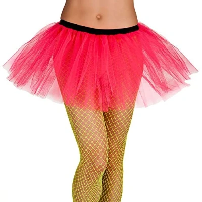 Afbeelding van Boland Tutu neon roze Volwassenen Fee 80&#039;s &amp; 90&#039;s Disco Prinses