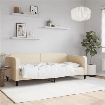 Afbeelding van Slaapbank 90x200 cm stof crmekleurig