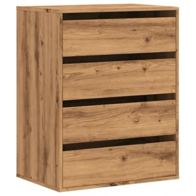 Afbeelding van vidaXL Ladekast 60x41x76 cm bewerkt hout artisanaal eikenkleurig