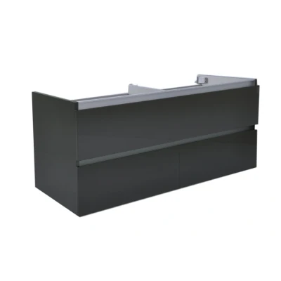 Afbeelding van Wiesbaden Vision onderkast dubbel+4 laden 120x46 hoogglans grijs