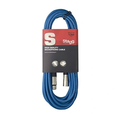 Afbeelding van Stagg Microfoonkabel XLR naar mannelijk, 10 m, blauw
