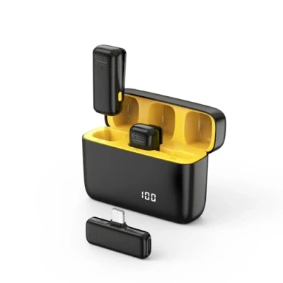 Afbeelding van NXPGKEA Lavalier Microfoon, draadloze mini microfoon voor iPhone iPad, mobiele telefoonmicrofoon video opname, Lapel YouTube/Streaming/Vlog/Twitch/Facebook Live