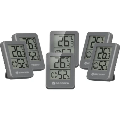Afbeelding van BRESSER ClimaTemp Hygro Indicator Set van 6 Thermo /Hygrometers zwart