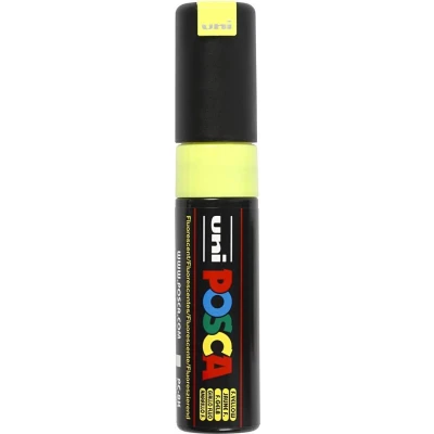 Afbeelding van uni ball Paint Marker op waterbasis Posca PC 8K fluo geel paintmarker