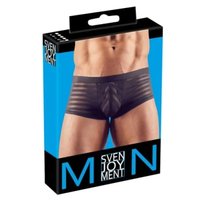 Afbeelding van Zwarte semi transparante herenshort M