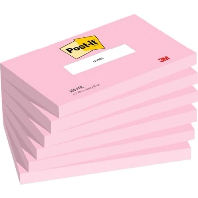 Afbeelding van Memoblok 3M Post it 655 76X127mm roze