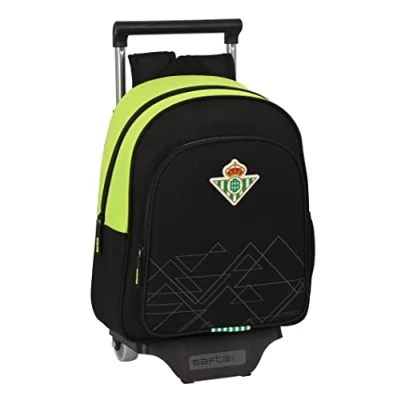 Afbeelding van Schoolrugzak met Wielen Real Betis Balompié Zwart Limoen 28 x 34 10 cm