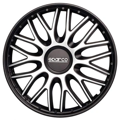 Afbeelding van SPARCO Roma SPC1396SVBK Wieldoppen 13duim zilver, zwart
