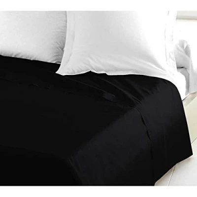 Afbeelding van Home Linge Passion Bedlaken, 57 draden, katoen, zwart, 180 x 290 cm