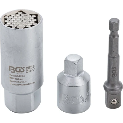Afbeelding van BGS 92533 Douille universelle avec jeu d’adaptateurs 10 mm (3/8&quot;) 9 21 3 pièces