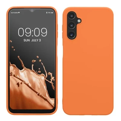 Afbeelding van kwmobile telefoonhoesje geschikt voor Samsung Galaxy A14 5G Hoesje smartphone Back cover in fruitig oranje
