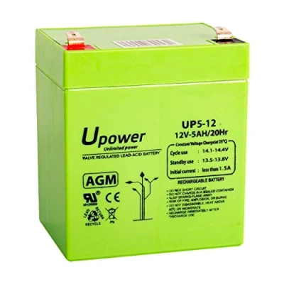 Afbeelding van Master U Power AGM loodaccu 5 Ah 12 V