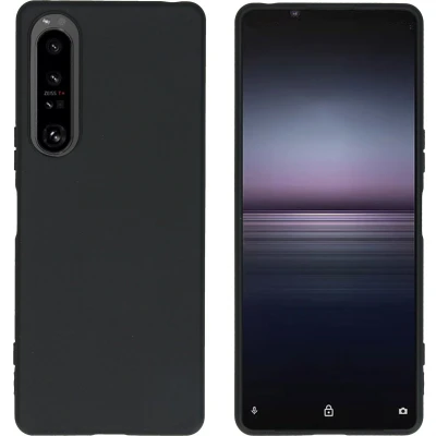Afbeelding van iMoshion Hoesje Geschikt voor Sony Xperia 1 V Siliconen Color Backcover Zwart