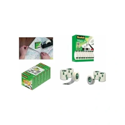 Afbeelding van Scotch plakband Magic Tape ft 19 mm x 33 m, pak van 6 rollen