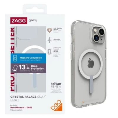 Afbeelding van GEAR 4 Crystal Palace Apple iPhone 14 Back Cover met MagSafe Transparant