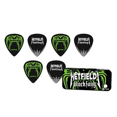 Afbeelding van Dunlop James Hetfield Metallica opbergblikje Black Fang plectrums 0.94 mm