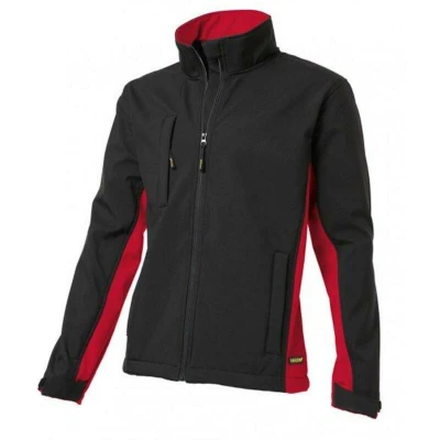 Afbeelding van Tricorp Softshell Jack Bi Color Zwart/Rood Maat 5XL