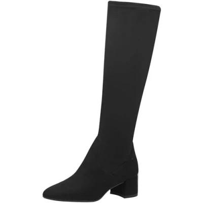 Afbeelding van Tamaris Dames 1 25541 43 hoge kniehoge laarzen voor dames, zwart.
