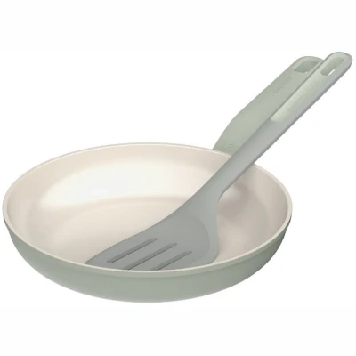 Afbeelding van LEO RECYCLED Braadpan antikleef Balance Sage 24cm met bakspaan
