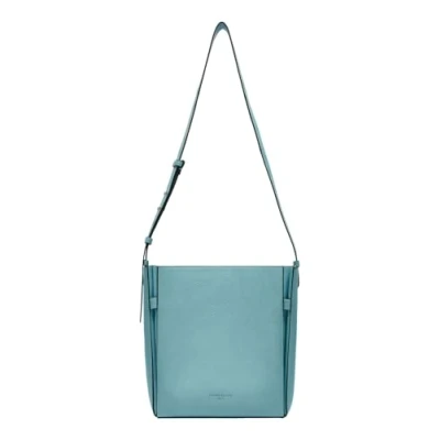Afbeelding van LIEBESKIND BERLIN Leren Schoudertas Hilla Small Pebble Hobo Bag Petrol Blue Lichtblauw