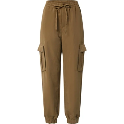 Afbeelding van Urban Classics Ladies Viscose Twill Cargo Pants Broek, Dames, Maat: XS, Summerolive