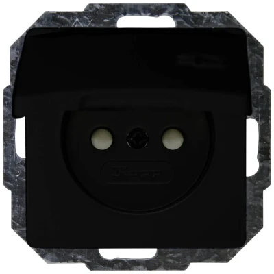 Afbeelding van Kopp 944850084 Wandcontactdoos Inzetstuk Paris Zwart (mat)