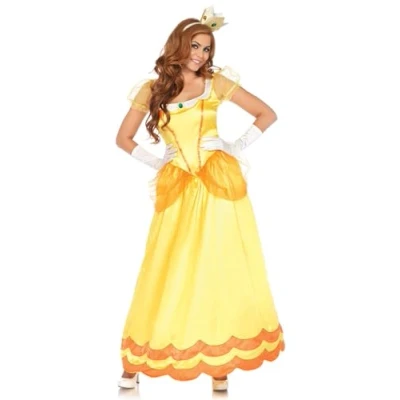 Afbeelding van LEG AVENUE 85559 Carnavalskostuum voor dames, 2 delig, zonnebloemen, geel/oranje, maat L