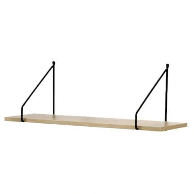 Afbeelding van Boekenplank 1 laags met zwarte beugel 60 x 16 20 cm 12242 Casame