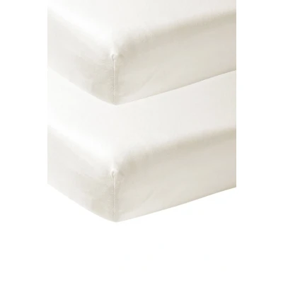 Afbeelding van Meyco Hoeslaken Co sleeper Jersey Off White 2st
