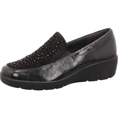 Afbeelding van Semler Damen Instappers, Dames, Maat: 39.5, Black Leer