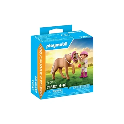 Afbeelding van Playmobil Duo Pack Meisje met haar pony 71887
