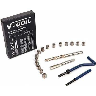 Afbeelding van V coil Schroefdraad Reparatieset Metrisch M3x0,5 compleet met boor, tap en montage accessoire !