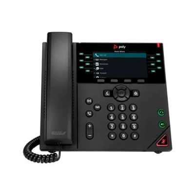 Image de Poly VVX 450 Téléphone VoIP (conférence) à trois capacité d&#039;appel SIP, SRTP, SDP 12 lignes noir