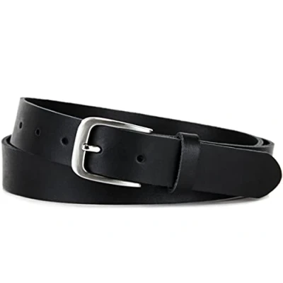 Afbeelding van Frentree Lederen riem Made in Germany, voor dames en heren, 3 cm breed, zwart, Zwart