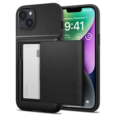 Image de Spigen Slim Armor CS Coque de protection pour téléphone portable polycarbonate, polyuréthanne thermoplastique (TPU) noir Apple iPhone 14