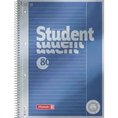 Image de Brunnen 1067125 Lot de 25 cahiers lignés avec couverture traitée effet métallique Format A4 90 g/m² 80 pages