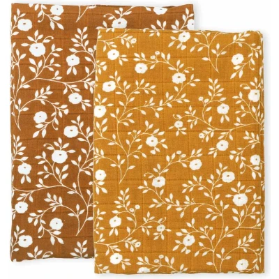 Afbeelding van A little lovely company hydrofieldoeken bloesem caramel 2st