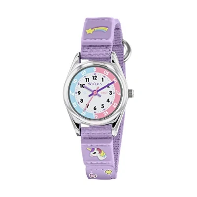 Afbeelding van Tikkers TK0148 Klassiek analoog kwartshorloge met textielband, strap
