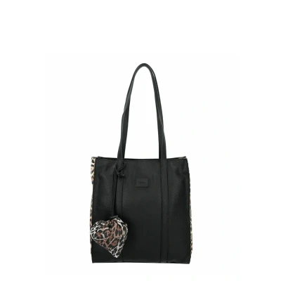 Afbeelding van Gabor shopper schoudertas Elfie Luxe Zip Tote Bag Leo Black zwart