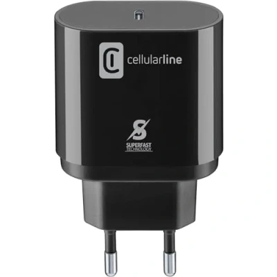 Afbeelding van Cellularline Reislader, 25W PD usb c Samsung, zwart