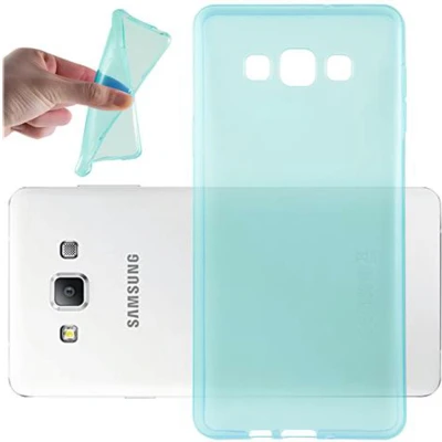 Afbeelding van Cadorabo Hoesje geschikt voor Samsung Galaxy A7 2015 in TRANSPARANT BLAUW Beschermhoes gemaakt van flexibel TPU Silicone Case Cover