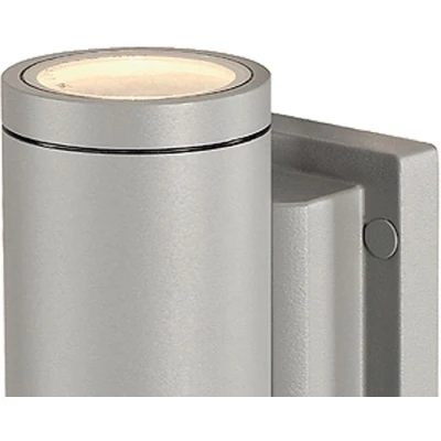 Afbeelding van SLV New Myra Wall Up &amp; Down 233114 Buitenlamp (wand) Halogeen GU10 70 W Zilver grijs
